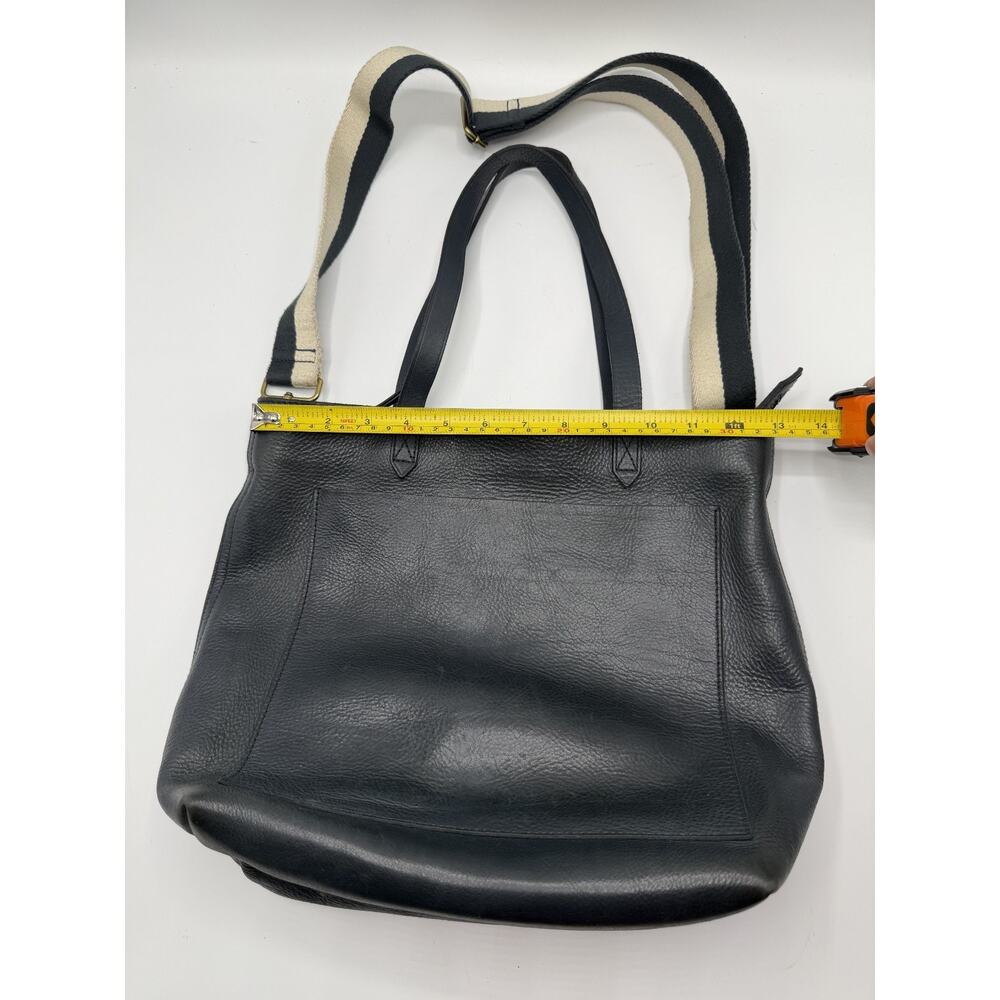 Madewell Zip-Top Medium Transport Tote Leather Crossbody Bag Black AS IS - Picture 4 of 10